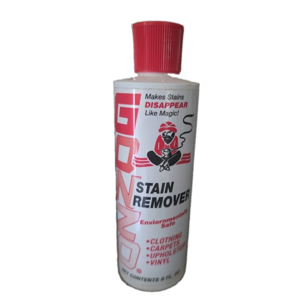 NOS SEALED Gonzo Stain Remover for Clothing Carpets Vinyl 8 fl oz. HTF
